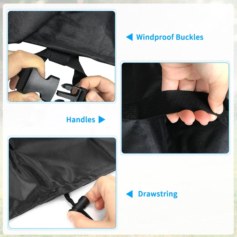 STARTWO Kids Water Table Cover Fit Rain Showers Splash Pond Water Table, Waterproof Outdoor Toys Cover - Black (Cover Only) - Image 3