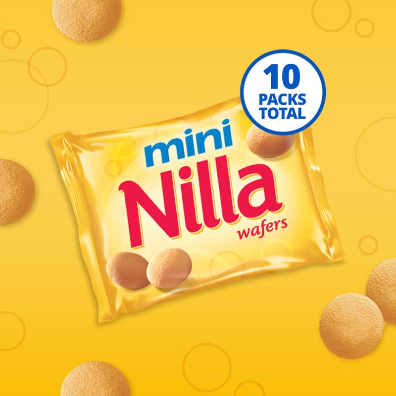 NILLA Wafers Mini Cookies, Vanilla Wafers, 10 Snack Packs - Image 3