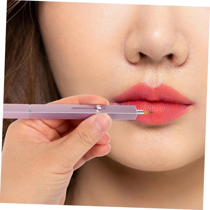 فرشاة شفاه مزدوجة الطرف من LABRIMP للنساء، مع أداة لتطبيق أحمر الشفاه وبرايمر الشفاه من النايلون القابل للسحب، أداة تجميل محمولة للسفر - Image 5