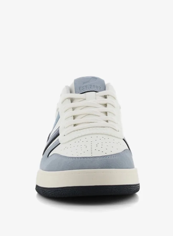 SJ Men's Panelled Sneakers with Lace-Up Closure