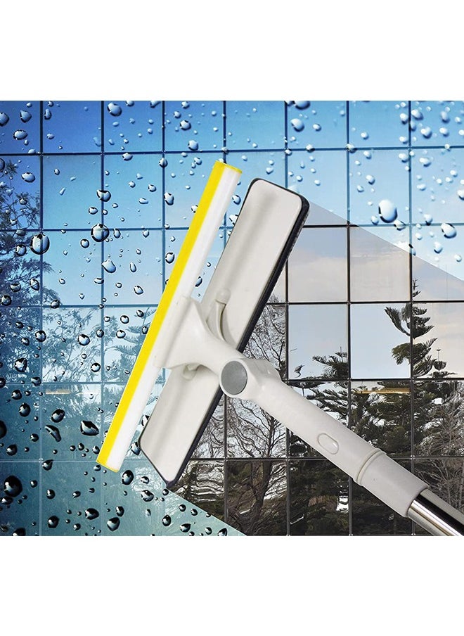 GEDUORIE - GEDUORIE Window Cleaning Mop and Squeegee with Microfiber Pad,Adjustable Long Handle Window Wiper High Window Cleaning Kit with Pole Telescopic Window Cleaner Tool (43''-110'' ) - Image 1
