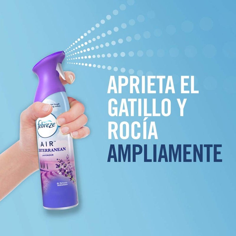 Febreze Air, Mediterranean Lavender, 8.8 Oz Aerosol Spray, 6/carton - Image 5
