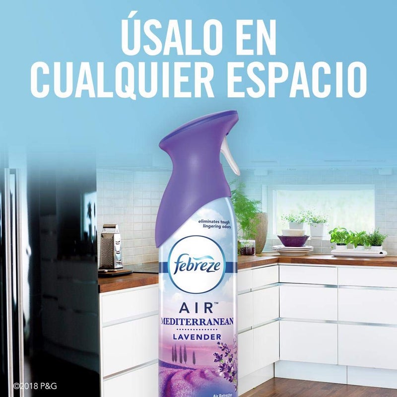 Febreze Air, Mediterranean Lavender, 8.8 Oz Aerosol Spray, 6/carton - Image 4