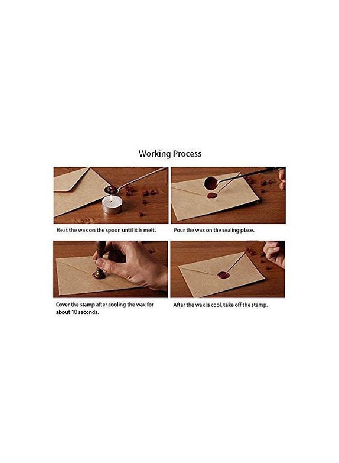NIBEMINENT Wax Seal Stamp Kit Black/Red/White - Image 3