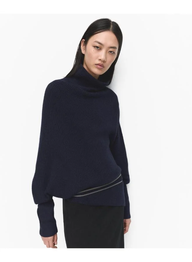 Mango Sweater With Asymmetrical Roll Neck