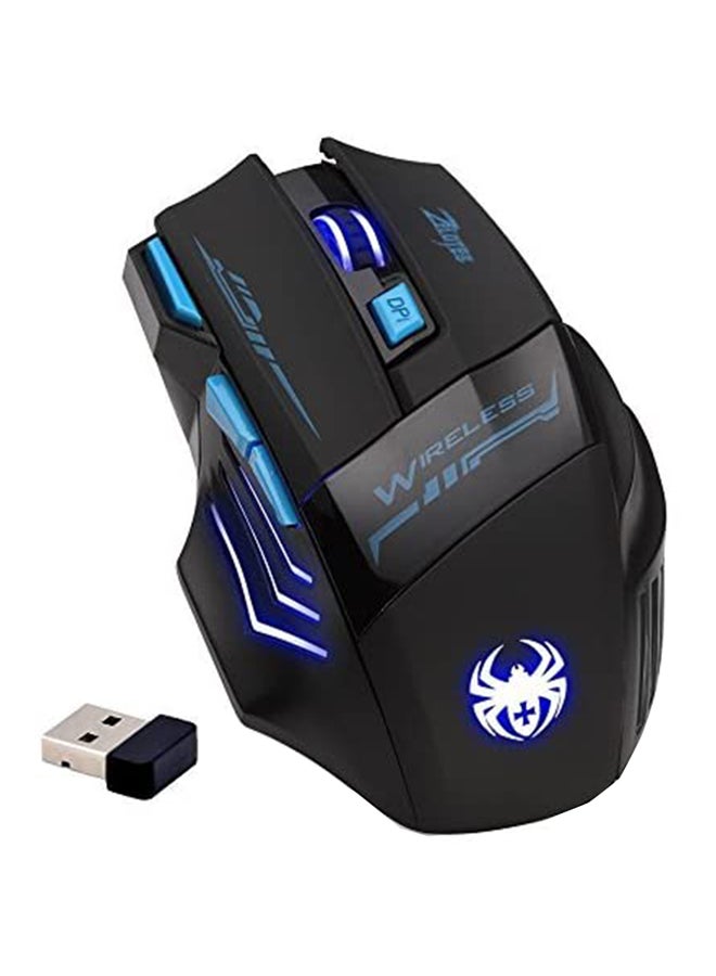general LED Colorful Breathing Lights Wireless Gaming Mouse Black - Image 1