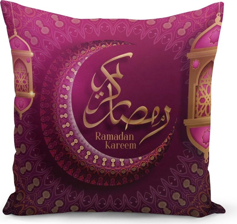 Filamente Ramadan Special Patterned Double Sided Digital Printed Cushion Cover 