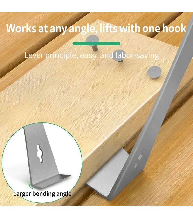Universal Multifunctional Stainless Steel Pry Bar with Nail Puller Medium - Image 4