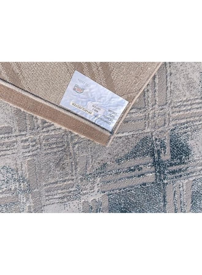 هارموني هوم سجادة ناعمة من هارموني هوم، 200x300 سم، بساط كشمير مضفر مقاوم للانزلاق لغرفة المعيشة، غرفة النوم وغرفة الطعام، مستطيلة، رمادي - Image 4
