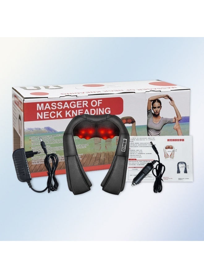 Neck Massager With Heat Shiatsu Massager For Neck Back Shoulder Foot And Leg Deep Kneading Massage Pillow Helps To Relax Muscles At Home Office And Car - Image 3