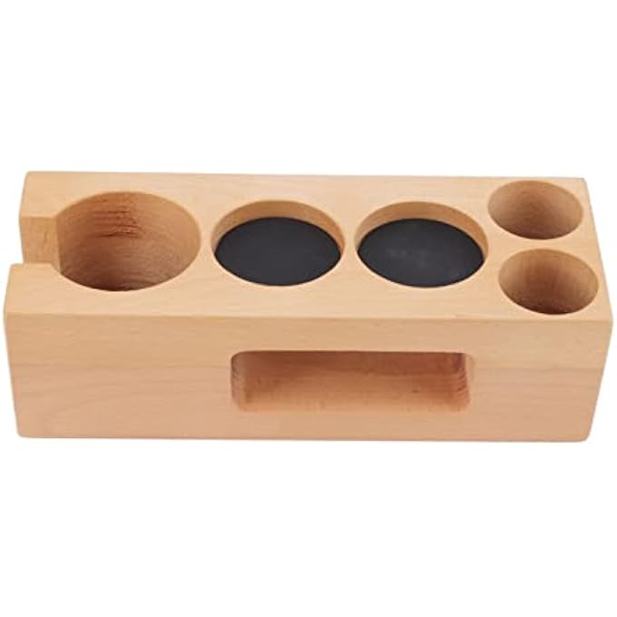 حامل خشبي لدعك القهوة وقاعدة غير قابلة للانزلاق ومحطة دك قهوة إسبريسو وقاعدة خشبية لدعك القهوة وقاعدة غير قابلة للانزلاق ومحطة دك قهوة لدعك القهوة في المنزل