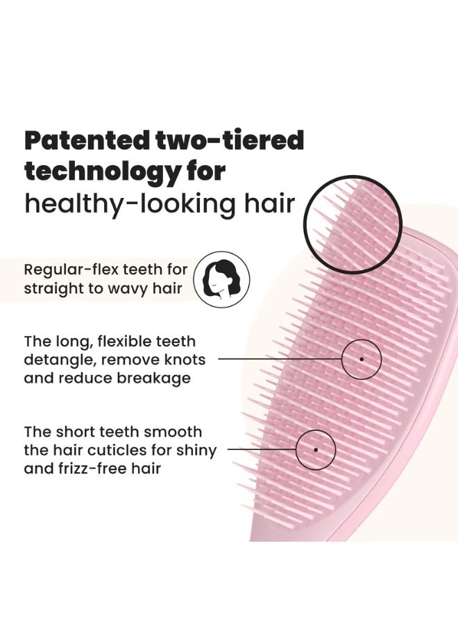 تانجل تيزر فرشاة الشعر تانجل تيزر لفك تشابك الشعر، مثالية للشعر المنعش بعد الاستحمام، لون وردي ميلينيال قياسي، وحدة واحدة - Image 2