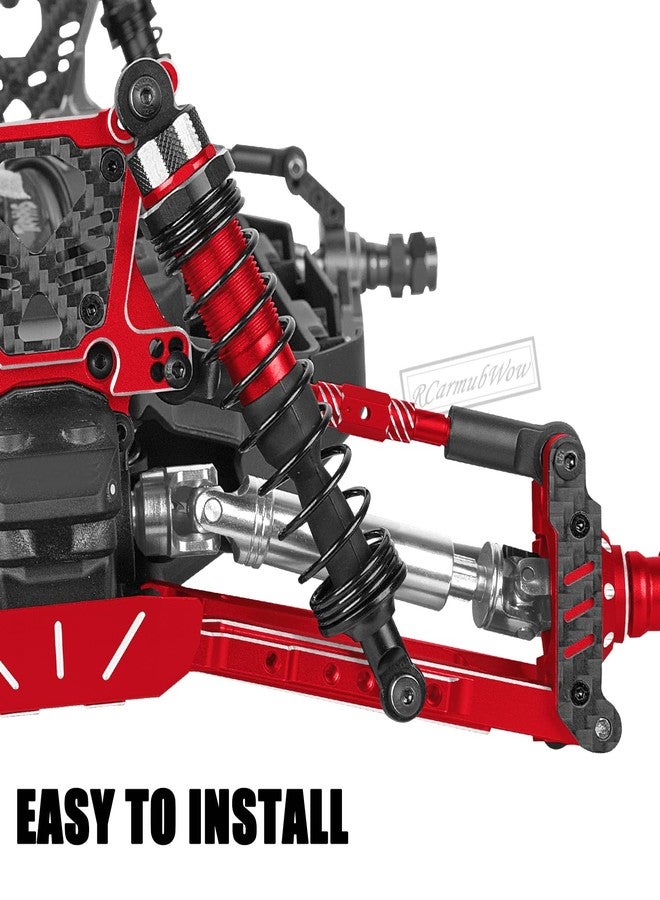 RCarmubWow RC Shock Absorber Upgrades Part for 1/10 Jato 4X4 Brushless,Jato 4X4 VXL,Alloy Aluminium Shocks Front Rear,Replace #7462,Red - Image 4