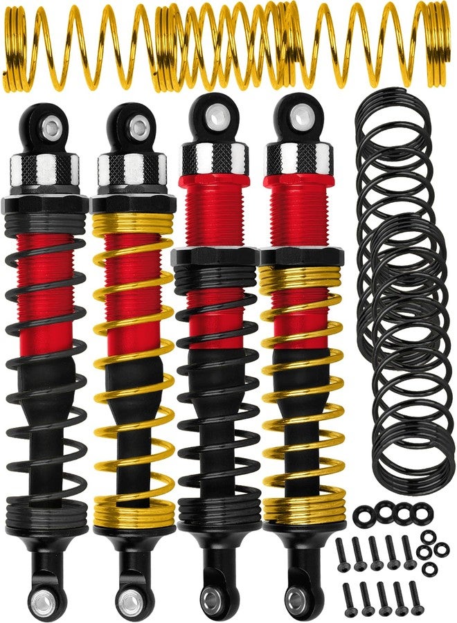 RCarmubWow RC Shock Absorber Upgrades Part for 1/10 Jato 4X4 Brushless,Jato 4X4 VXL,Alloy Aluminium Shocks Front Rear,Replace #7462,Red - Image 1