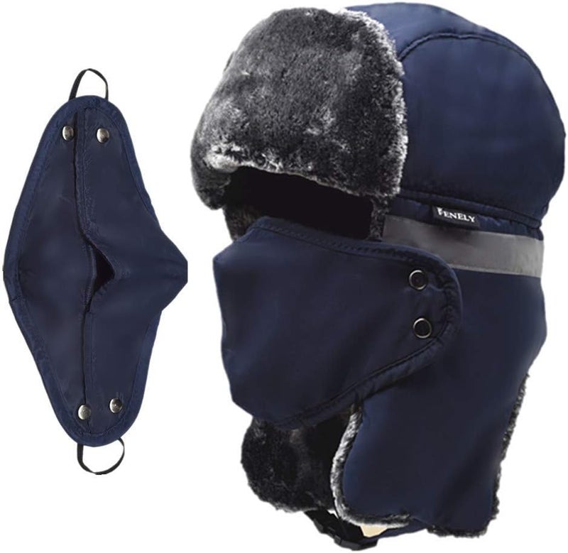 FENELY Winter Trapper Hats Ushanka Russian- Men Women Trooper Ear Flaps Hunting Face Masks Ski Snow Cold Weather - Image 1