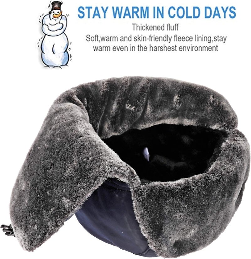 FENELY Winter Trapper Hats Ushanka Russian- Men Women Trooper Ear Flaps Hunting Face Masks Ski Snow Cold Weather - Image 3