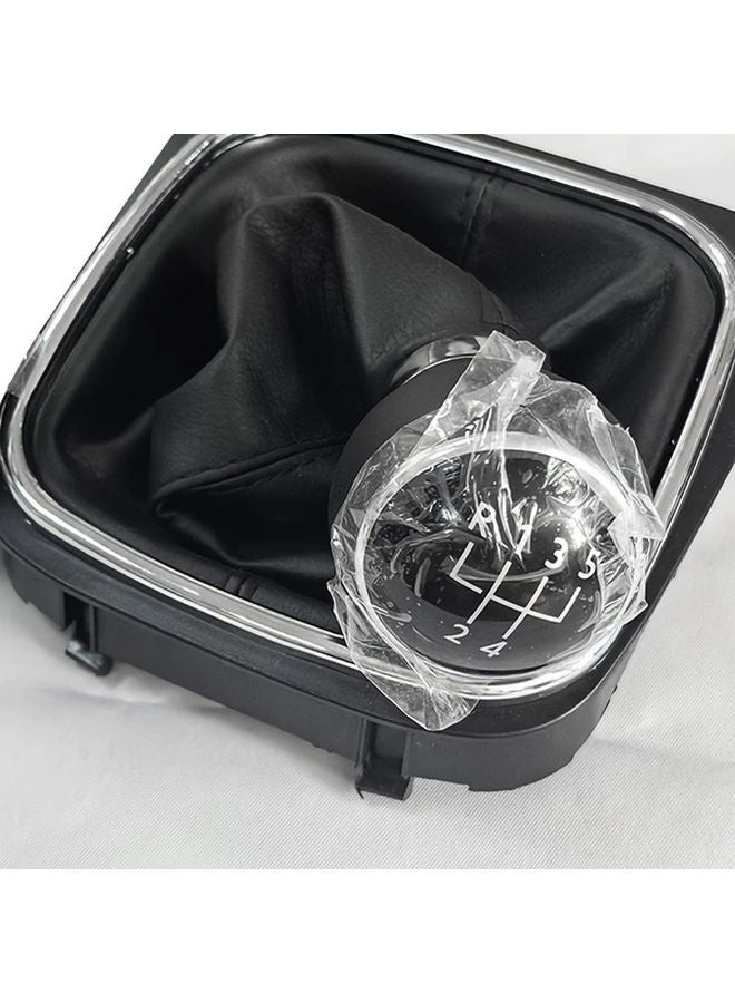 5 Speed Stick Shift Knob With Faux Leather Boot For Volkswagen Golf MK5 MK6 Jetta - Image 5