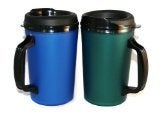 GAMA Electronics 2 ThermoServ Foam Insulated Coffee Mug 20 oz w/Lids (1) Blue & (1) Green - Image 5