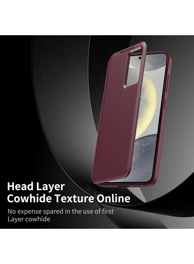 اس-توب جراب جلدي لهاتف Samsung Galaxy S25+ 5G مع نافذة عرض ذكية وفتحة بطاقة - Image 2