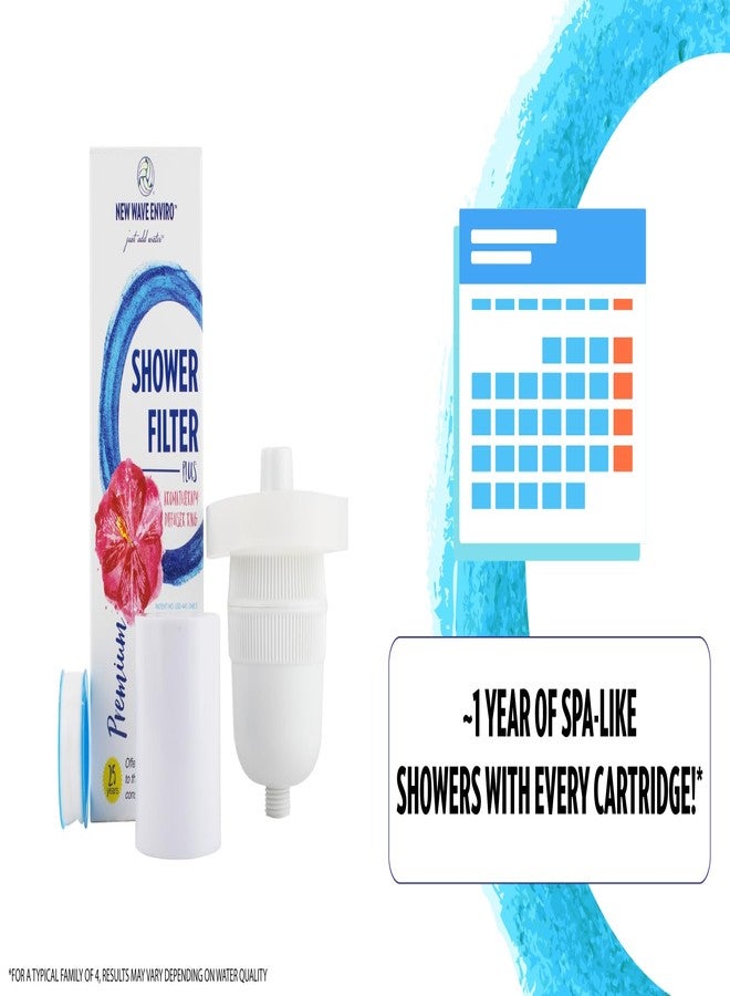 New Wave Enviro Shower Filter System with Chlorine Removal, Included Aromatherapy Ring for Relaxation, 1 Year Filter Life, Easy Installation, White Finish - Image 3