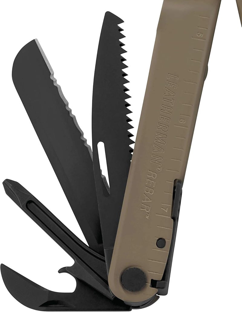 LEATHERMAN أداة متعددة الاستخدامات ريبار مع قواطع أسلاك قابلة للاستبدال ومنشار، تان كايوتي - Image 4