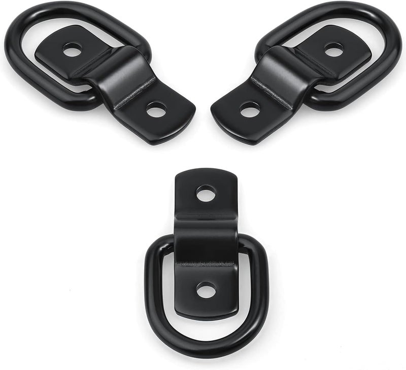 Greluma 8 PCS Heavy Duty Lashing Rank Black D-Ring Anchor Lashing Ring for Loads on Trailers, Trucks, RVs, Vans, ATVs, SUVs, Boats etc - Image 3