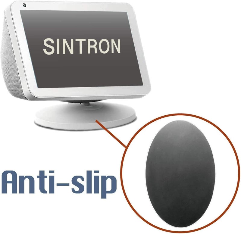 Sintron Smart Display Stand, for Echo Show 5 & 8 Adjustable Magnetic Stand Mount Compatible for Echo Show 5 & Echo Show 8 with 360 Degree Rotation Tilt Function and Anti-Slip Base (White) - Image 5