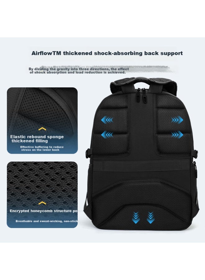 High Sierra Large Capacity Travel Backpack Mountaineering Bag Waterproof Expandable Wear-resistant Multi-functional Travel Bag Lightweight Double Shoulder Bag - Image 4