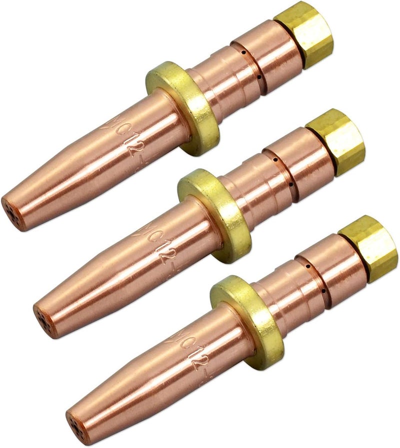 RIVERWELD Acetylene Cutting Tips MC12 Size 3 MC12-3 Fit Smith Oxygen Oxy Oxyfuel Cutter Torch 3pk - Image 1