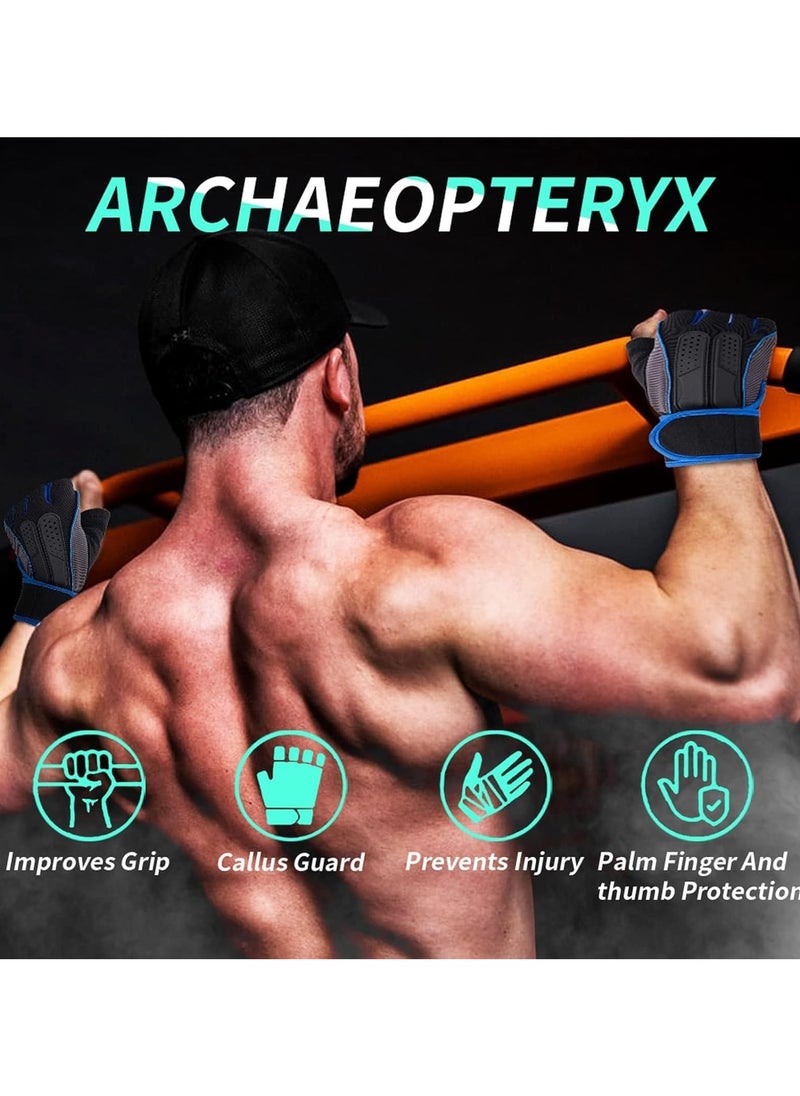 Weightlifting Gloves, Available For Both Men And Women, Non-Slip Silicone And Wrist Support With Adjustable Velcro Straps, Suitable For Fitness Training Weightlifting, Cycling