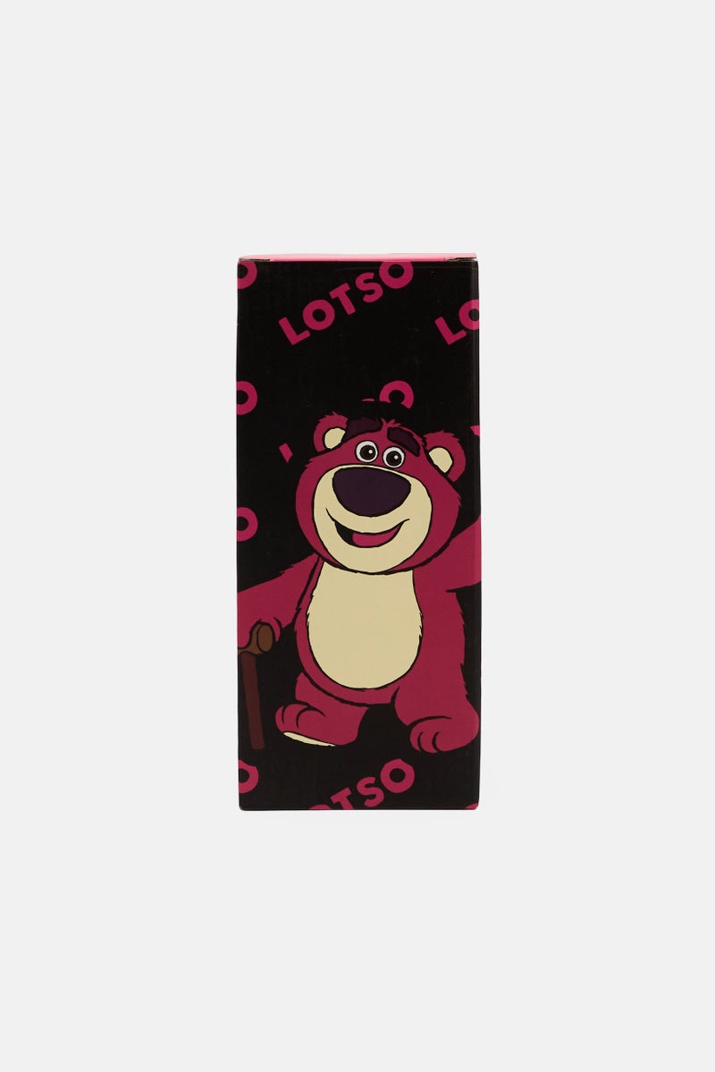 Disney Lotso Embroidered Water Bottle With Strap, Dark Pink - Image 2