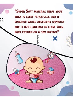 BTfash BTfash Baby Waterproof Reusable Super Soft Fast Drying Mattress Protector Medium Rose  - Image 5