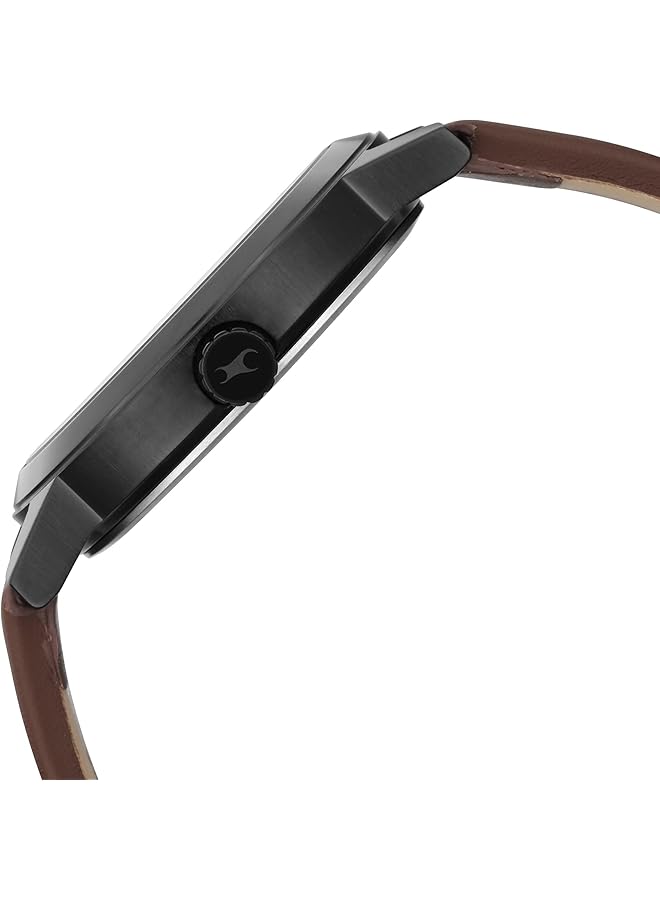 فاستراك ساعة رجالية أنالوج بمينا وسوار برتقالي 3245Nl02 - Image 3