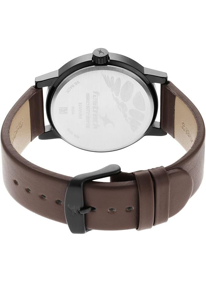 فاستراك ساعة رجالية أنالوج بمينا وسوار برتقالي 3245Nl02 - Image 2