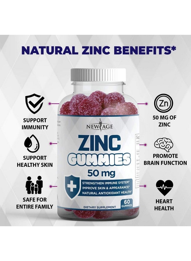 New Age Immune Defense Combo 2 Pack Vitamin D3 Gummies 5000 Iu 125Mcg & High Potency Zinc Gummies Immune Booster 120 Count - Image 5