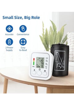 Houmt Blood Pressure Monitor Upper Arm Digital BP Machine for Home Use and Pulse Rate Detection Meter with Cuff 22-32cm 2×99 Sets Memory LCD Display  - Image 4