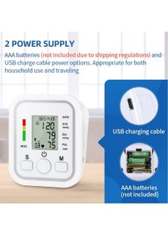Houmt Blood Pressure Monitor Upper Arm Digital BP Machine for Home Use and Pulse Rate Detection Meter with Cuff 22-32cm 2×99 Sets Memory LCD Display  - Image 5