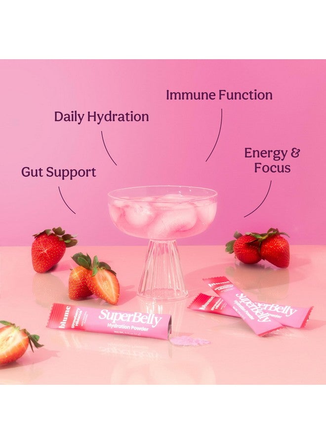 بلومي أكياس بلوم نيو سوبر بيلي لصحة الأمعاء والترطيب أثناء التنقل، خالية من السكر، مع البريبايوتكس والبروبيوتكس وخل التفاح وفيتامين سي والإلكتروليتات، بنكهة الفراولة والكركديه، 15 كيسًا - Image 4