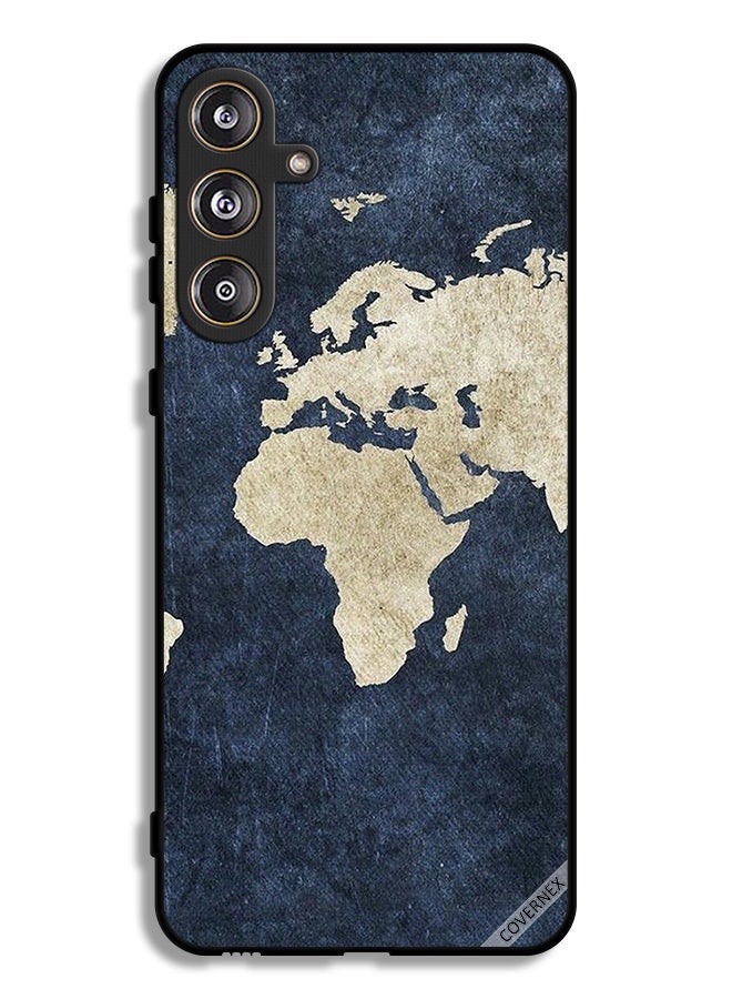 Covernex Samsung Galaxy F55 5G Protective Case Cover Map On Jeans Pattern - Image 1
