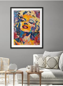 Art Decor Art Decor Marilyn Monroe Colorful Pop Art Portrait Painting Fine Art Frame with Matboard Modern Art Wall Art Wall Décor for Living Room Bedroom Home Office Gifting  - Image 2