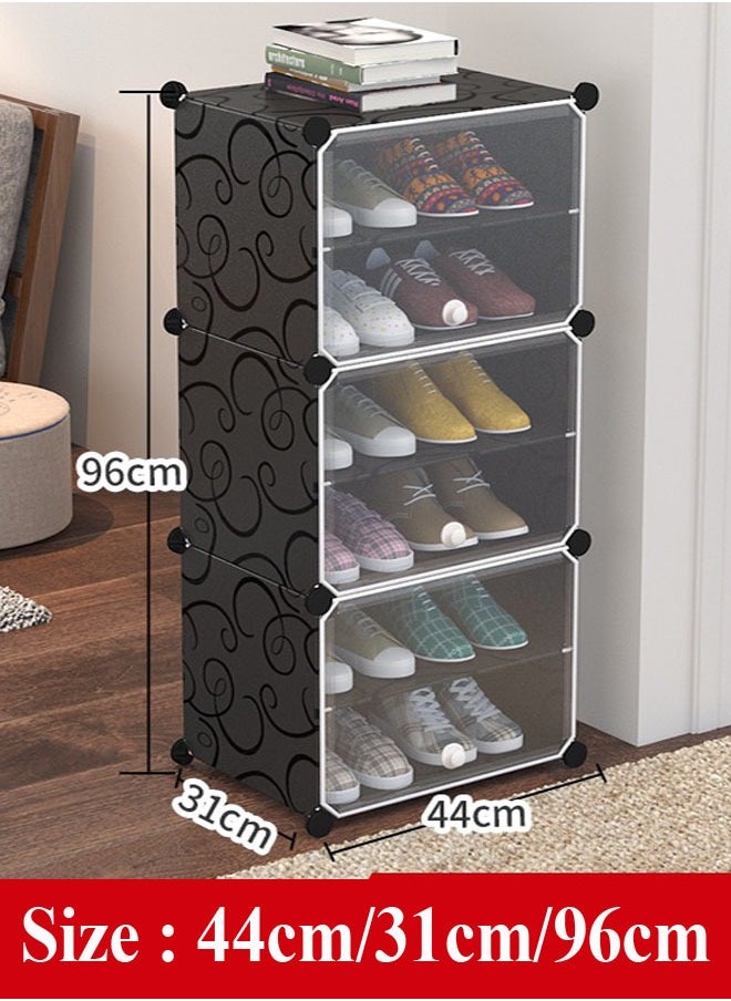 Multipurpose New Design Modular Shoe Rack Storage Organizer Shoe Cabinet Display Stand for Living Room Entryway Home Office Furniture 44x31x96 cm