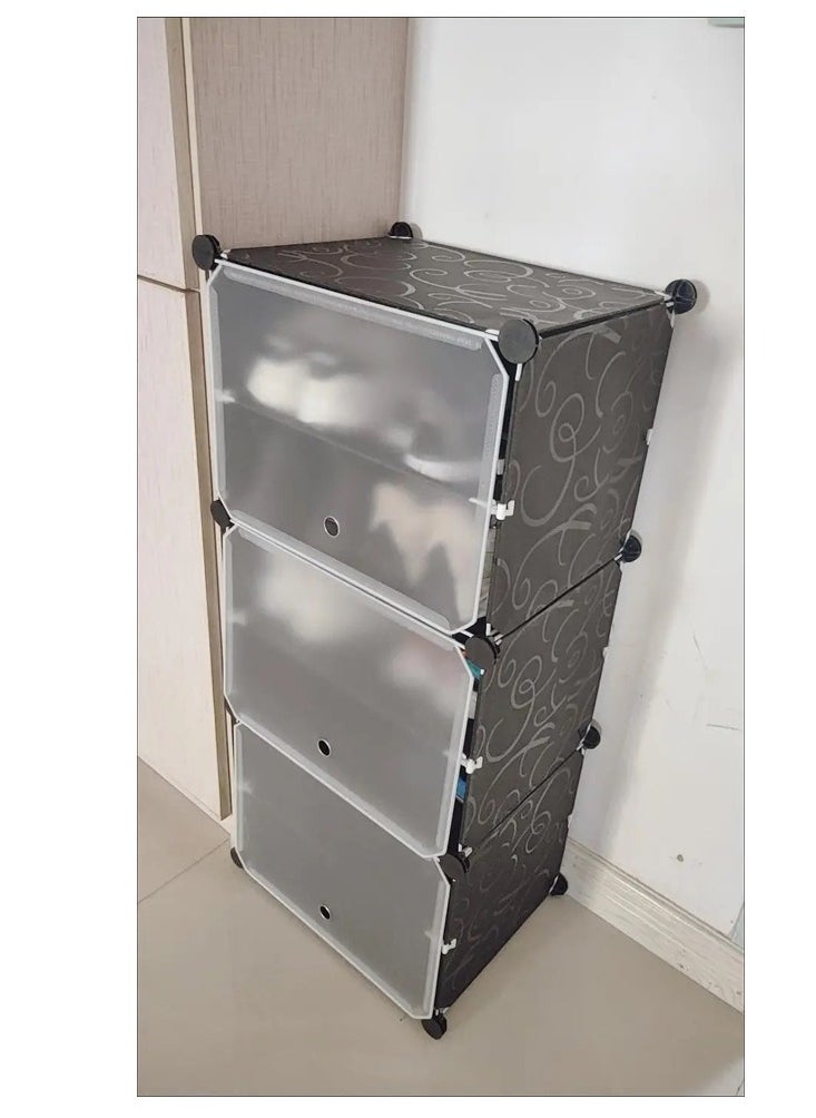 Multipurpose New Design Modular Shoe Rack Storage Organizer Shoe Cabinet Display Stand for Living Room Entryway Home Office Furniture 44x31x96 cm