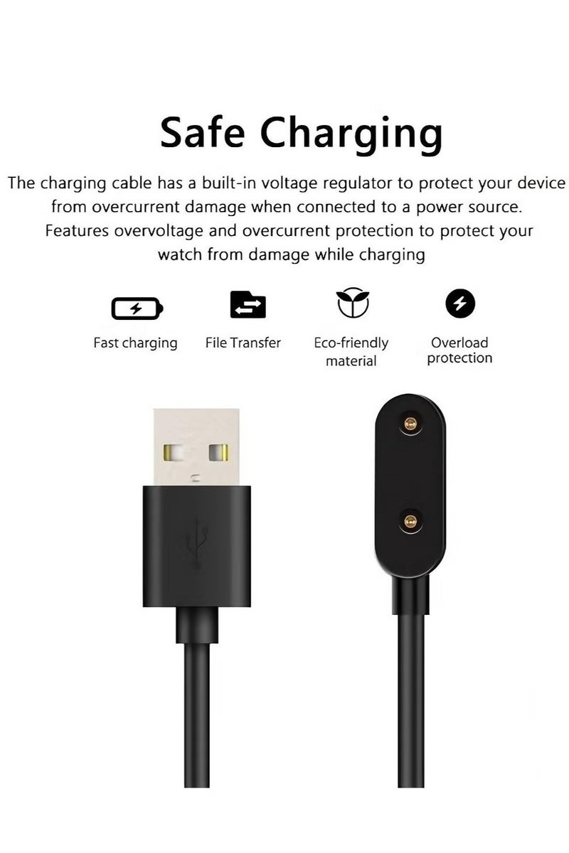 S-Color 1M USB Charging Cable for Huawei Watch Fit 3/Huawei Watch Fit 2/Huawei Band 9/Huawei Band 8/Huawei Band 7/Huawei Band 6/Huawei Band 6 Pro/Honor Band 9/Honor Band 8/Honor Band 7/Honor Band 6/Honor Band 6 pro,Smart Watch Accessories Dock Charger Adapter Cable White - Image 3