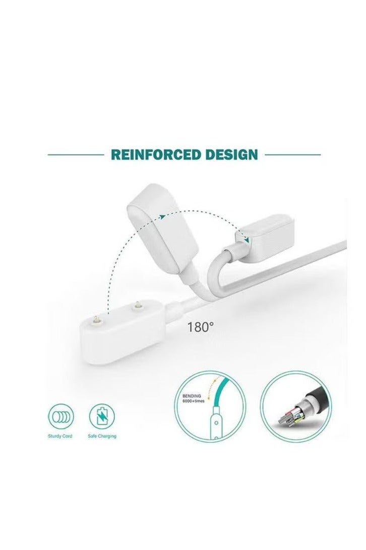 S-Color 1M USB Charging Cable for Huawei Watch Fit 3/Huawei Watch Fit 2/Huawei Band 9/Huawei Band 8/Huawei Band 7/Huawei Band 6/Huawei Band 6 Pro/Honor Band 9/Honor Band 8/Honor Band 7/Honor Band 6/Honor Band 6 pro,Smart Watch Accessories Dock Charger Adapter Cable White - Image 4