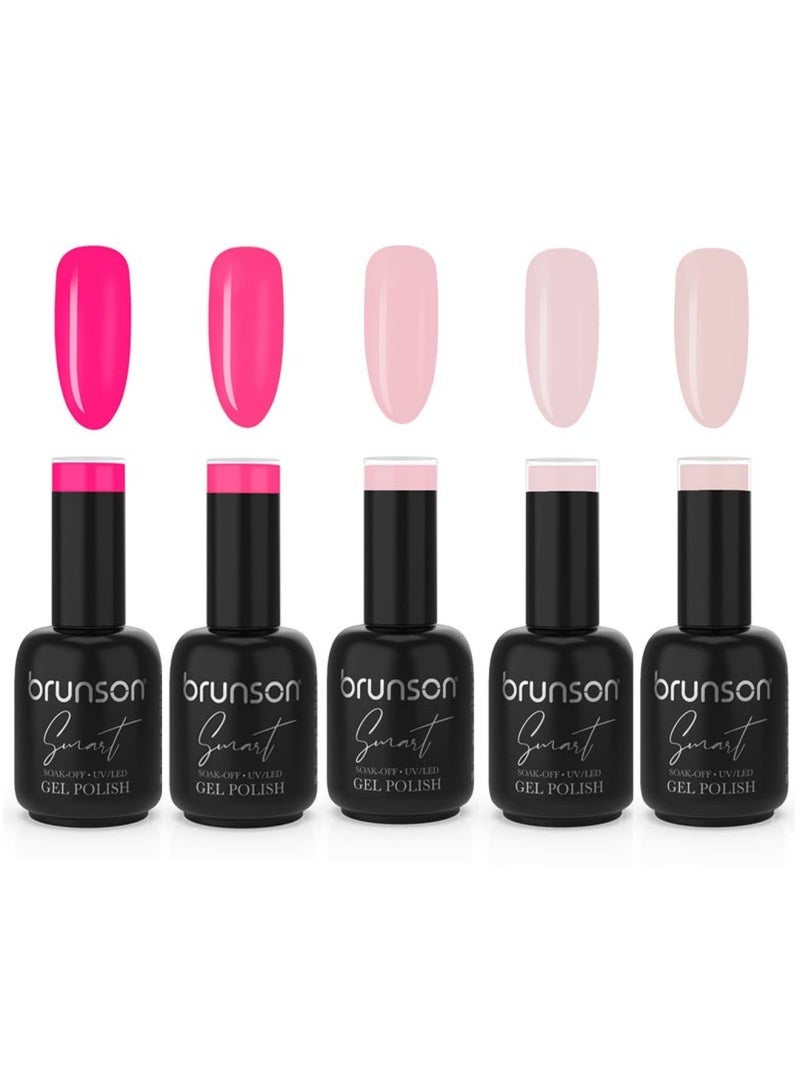 brunson Smart Gel Nail Polish Petal Polishes Collections 5pcs BPP