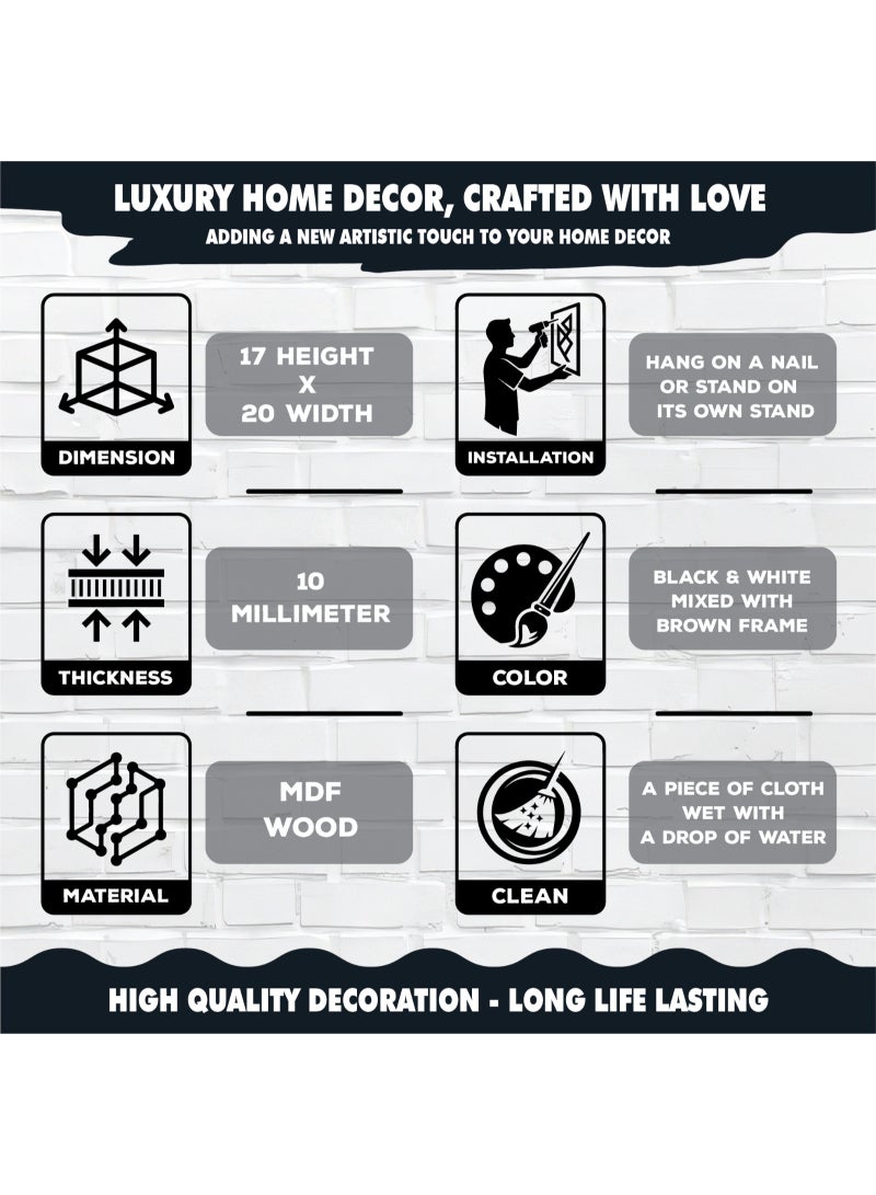 A uniquely designed wooden display stand featuring the words "Coffee Bar" in embossed lettering, measuring 20x17 cm, made from premium 10mm thick Spanish MDF wood with a sturdy stand, adding elegance and beauty to your kitchen; perfect for coffee corner decor. - Image 5