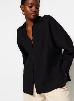 trendyol Black Oversize/Creature Woven Shirt TWOAW24GO00017  - Image 2