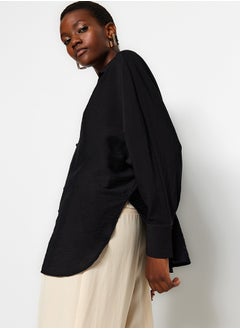 trendyol Black Oversize/Creature Woven Shirt TWOAW24GO00017  - Image 3