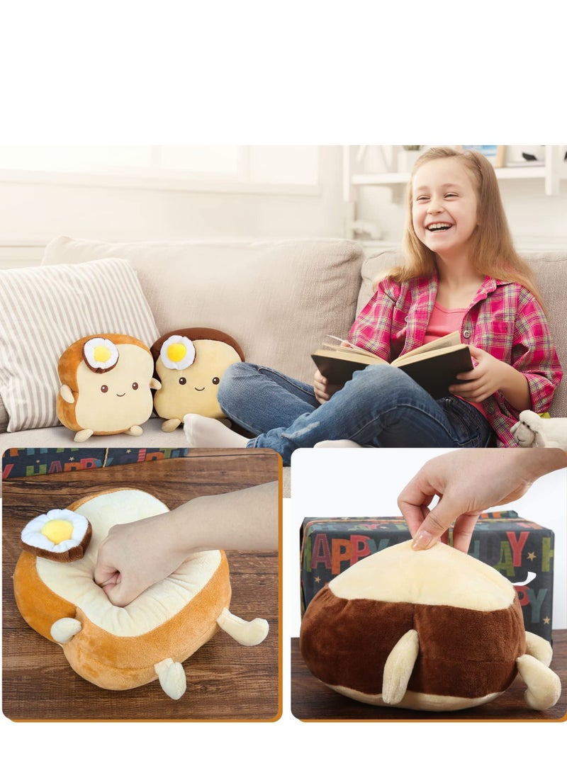 Toast Bread Plush Pillow for Home and Bedroom Decor, Soft Stuffed Cushion Toy for Sofa and Decor - Image 5