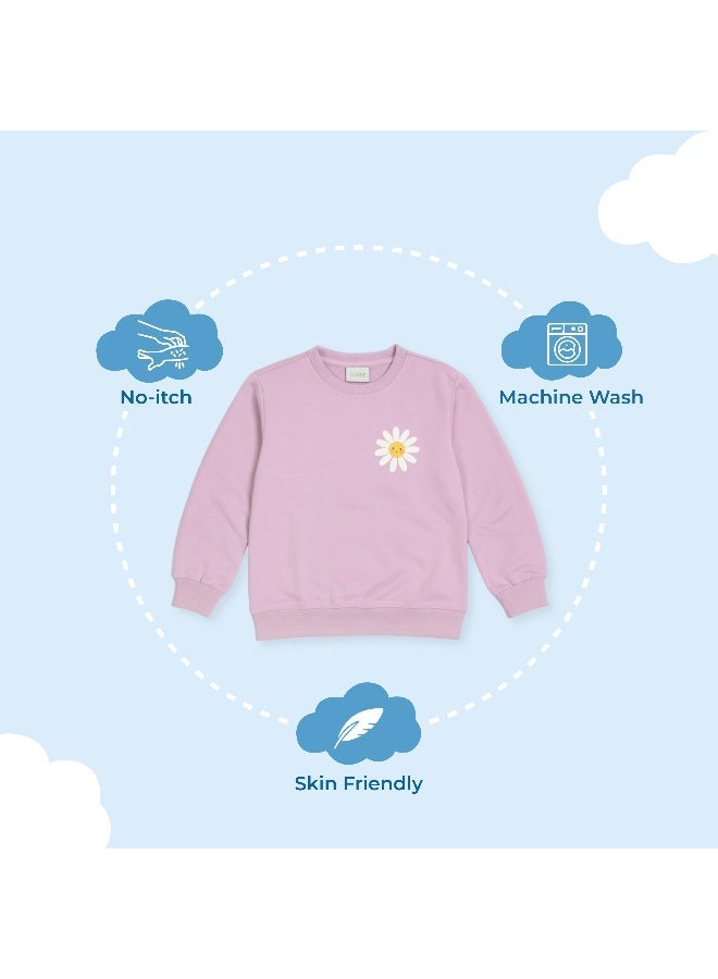 Luay Girls Winter Co-ord Set | Organic Cotton Top & Bottom | SoftCozy Winter Wear | Stylish Outfit ( Pink) - Image 4